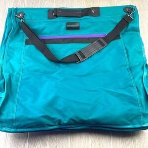 Vintage Givenchy Travel Garment/Suit Bag 80’s 90’s Teal Green Purple 23" x 44"
